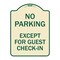 Signmission Parking Reserved for Guests Only Heavy-Gauge Aluminum Architectural Sign, 24" x 18", TG-1824-23386 A-DES-TG-1824-23386 - alternate 1